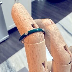 *NEVER WORN* EF COLLECTION 5 Diamond Enamel Stack Ring